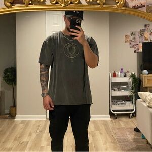 Vintage Chicago Blackhawks Graphic Tee in Charcoal Gray